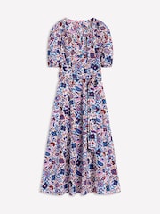 Boden Cream Bria Puff Sleeve 100% Cotton Midi Dress - Image 5 of 5