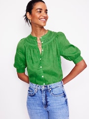 Boden Green Bea 100% Linen Top - Image 1 of 5
