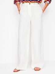 Boden White Westbourne 100% Cotton Trousers - Image 5 of 7