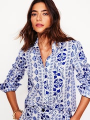 Boden Blue Sienna 100% Linen Shirt - Image 4 of 6