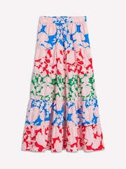 Boden Red Nadia Poplin 100% Cotton Maxi Skirt - Image 5 of 5