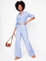 Boden Blue Westbourne 100% Cotton Trousers - Image 1 of 6
