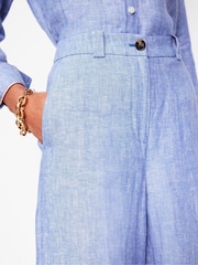 Boden Blue Westbourne 100% Cotton Trousers - Image 4 of 6