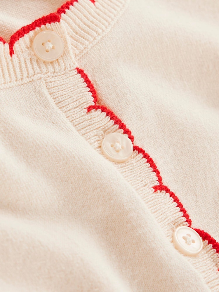 Boden Cream Pru Scallop Trim T-Shirt - Image 6 of 6