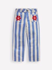 Boden Blue Patch Pocket Trousers - Image 2 of 4