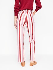 Boden Red High Rise Stripe Jeans - Image 2 of 6