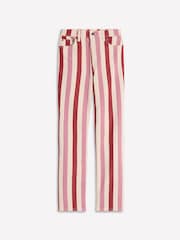 Boden Red High Rise Stripe Jeans - Image 6 of 6