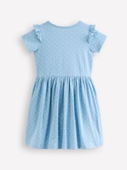 Boden Blue Betty Jersey Appliqué 100% Cotton Dress - Image 2 of 3