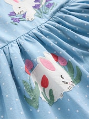 Boden Blue Betty Jersey Appliqué 100% Cotton Dress - Image 3 of 3