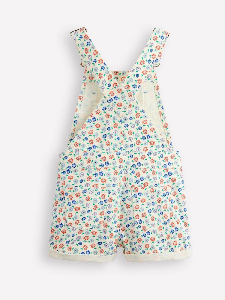 Boden Cream Heart Pocket Short Dungarees - Image 4 of 5