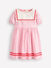 Boden Pink Noelle Heritage Sailor 100% Cotton Dress - Image 1 of 3