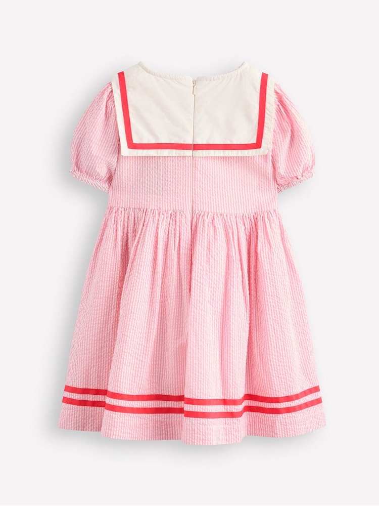 Boden Pink Noelle Heritage Sailor 100% Cotton Dress - Image 2 of 3 Boden Pink Noelle Heritage Sailor 100% Cotton Dress - Image 2 of 3