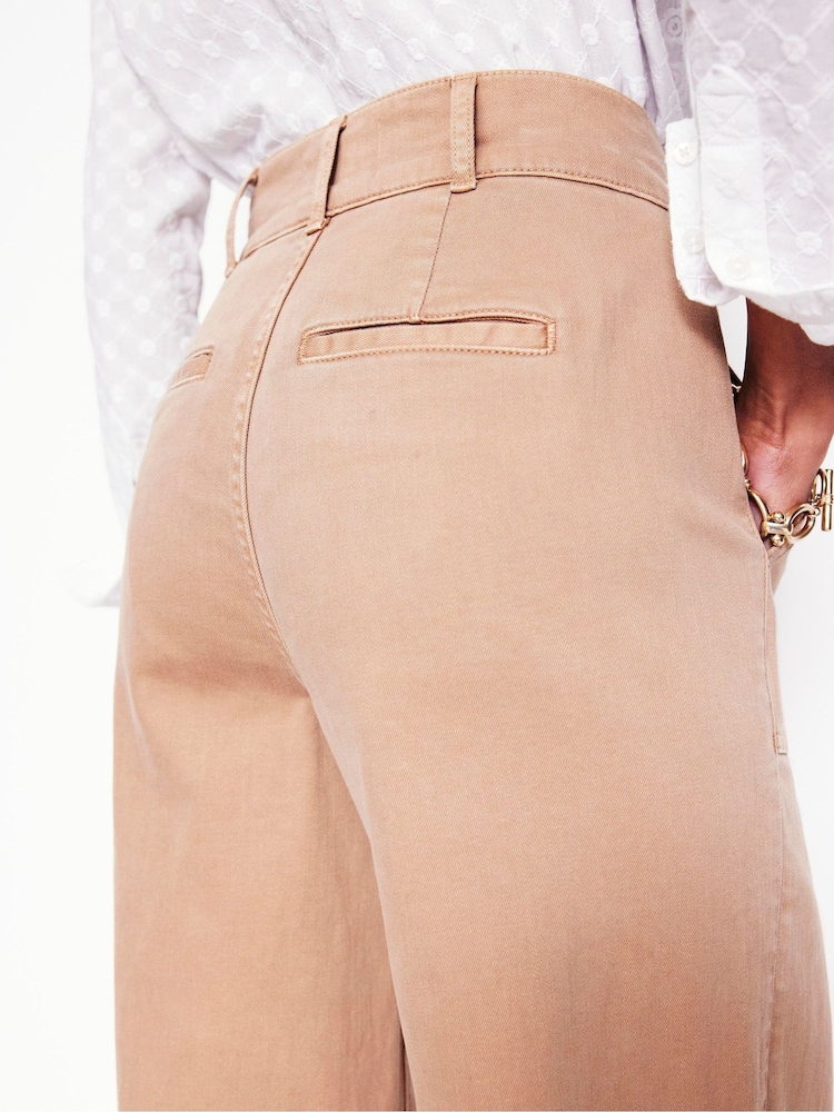 Boden Brown Wide Leg Cargo Trousers - Image 4 of 7