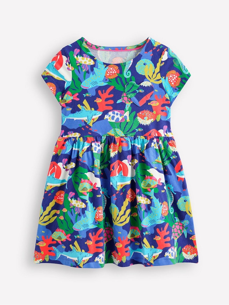 Boden Orange 100% Cotton Heart Pocket Fun Jersey Dress - Image 1 of 3
