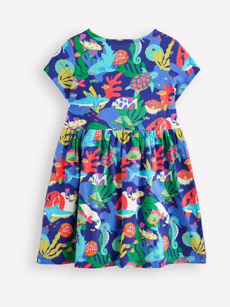 Boden Orange 100% Cotton Heart Pocket Fun Jersey Dress - Image 2 of 3