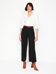 Boden Black Cropped Ponte Trousers - Image 1 of 6