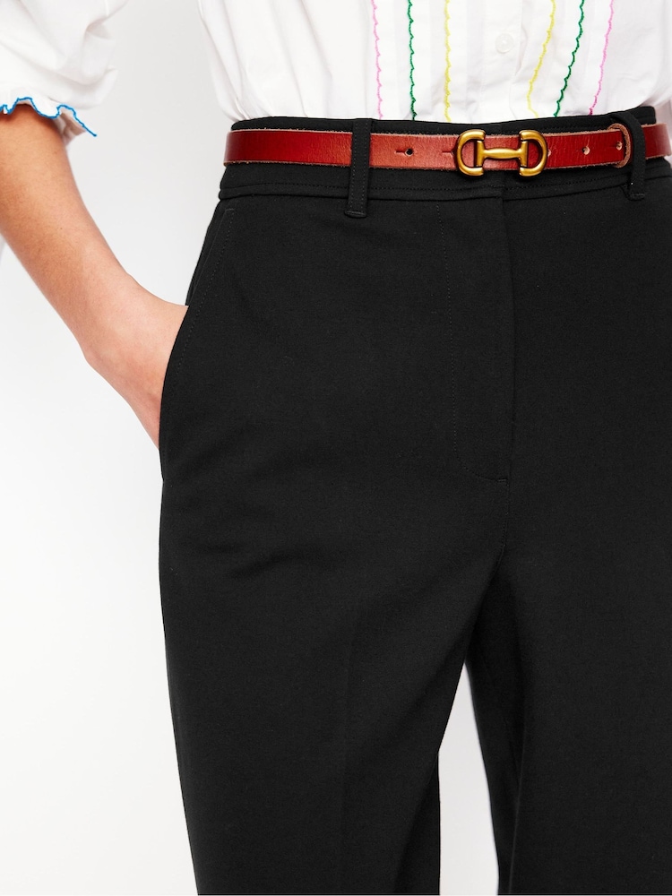 Boden Black Cropped Ponte Trousers - Image 2 of 6