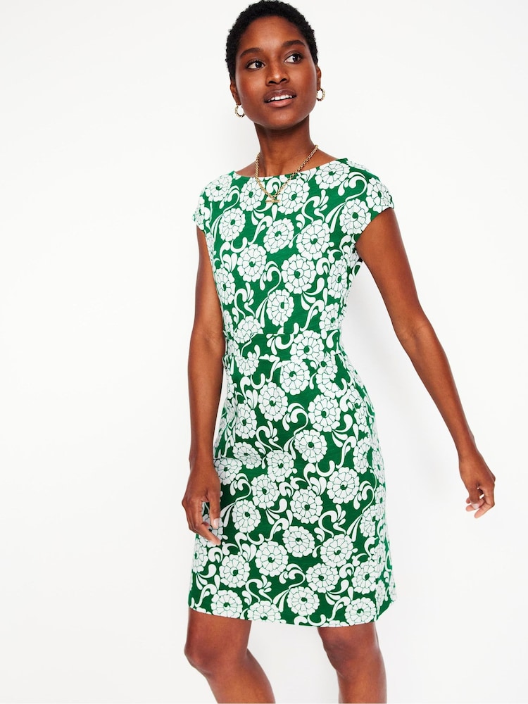 Boden Green Florrie Jersey 100% Cotton Dress - Image 1 of 5