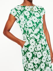 Boden Green Florrie Jersey 100% Cotton Dress - Image 2 of 5