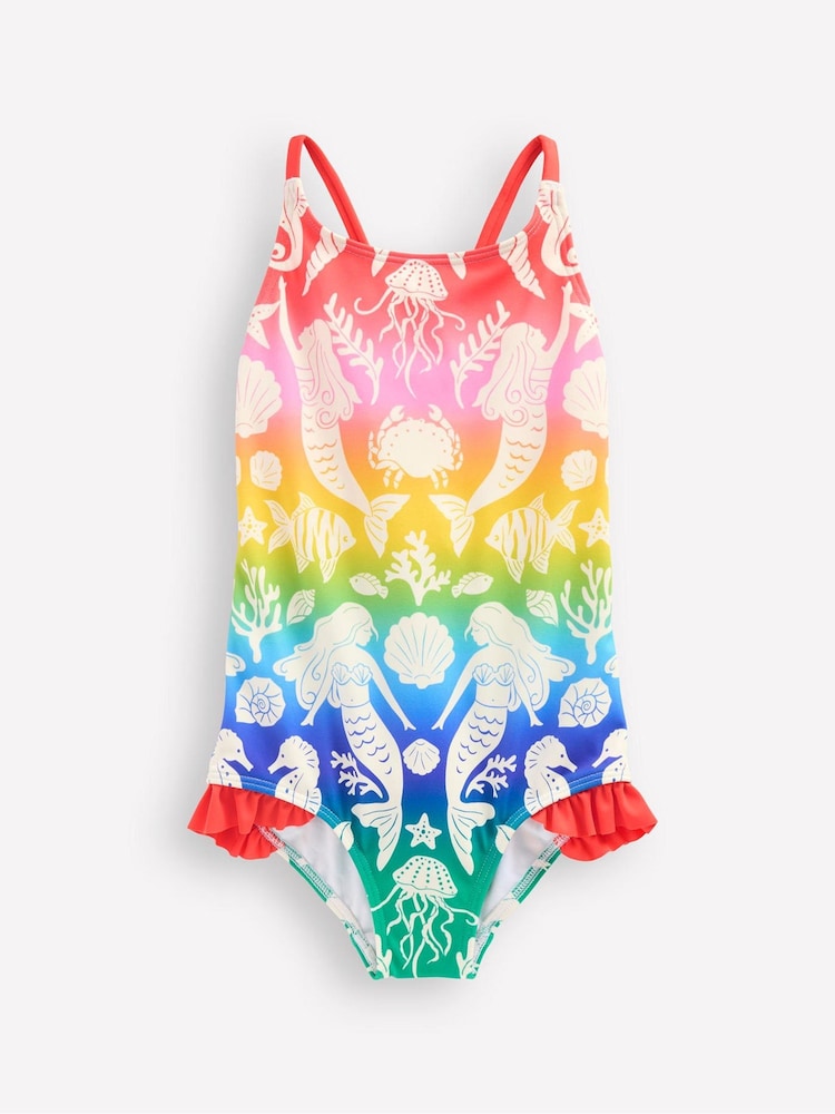 Boden Pink Pretty Cross-Back Swimsuit - Image 1 of 3