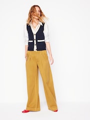 Boden Blue Holly Knitted 100% Cotton Waistcoat - Image 1 of 6