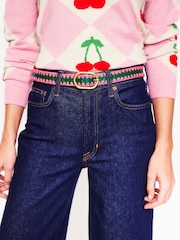 Boden Green Whipstitch Classic Belt - Image 3 of 3
