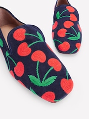 Boden Blue Slipper Cut Loafers - Image 3 of 4