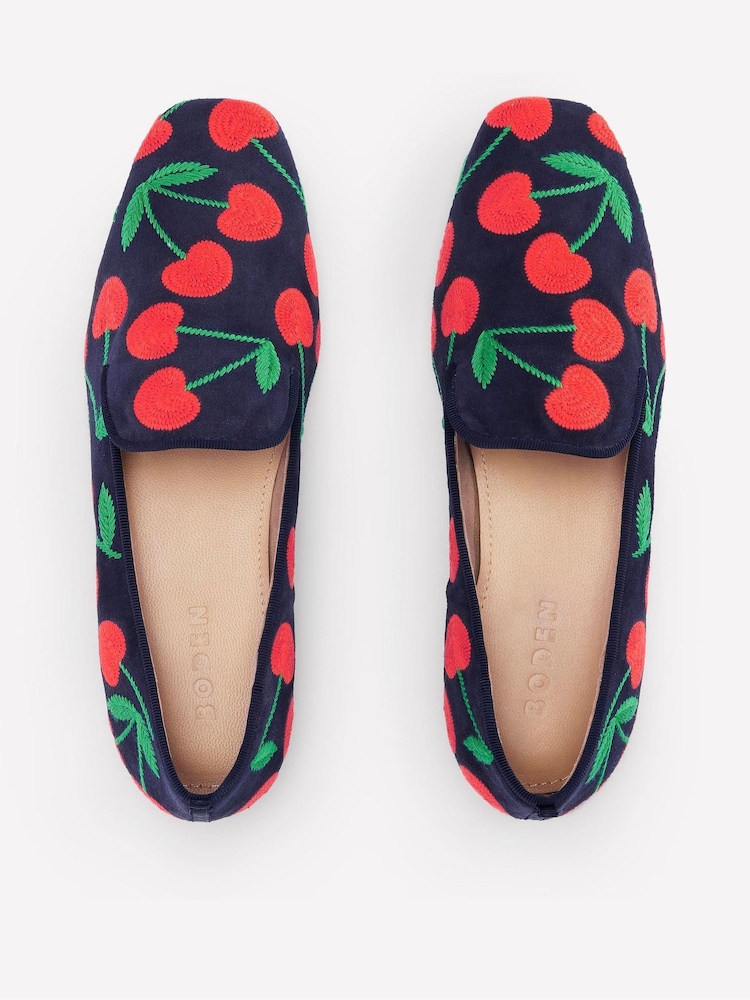 Boden Blue Slipper Cut Loafers - Image 4 of 4