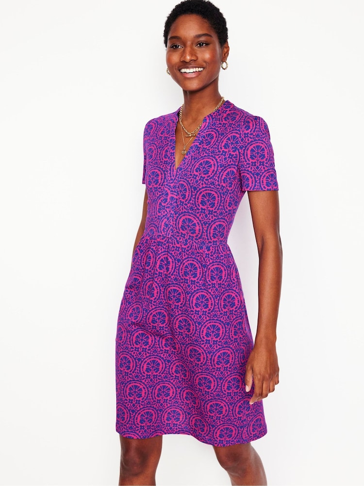 Boden Pink Naomi Short Sleeve Dress - Image 1 of 5