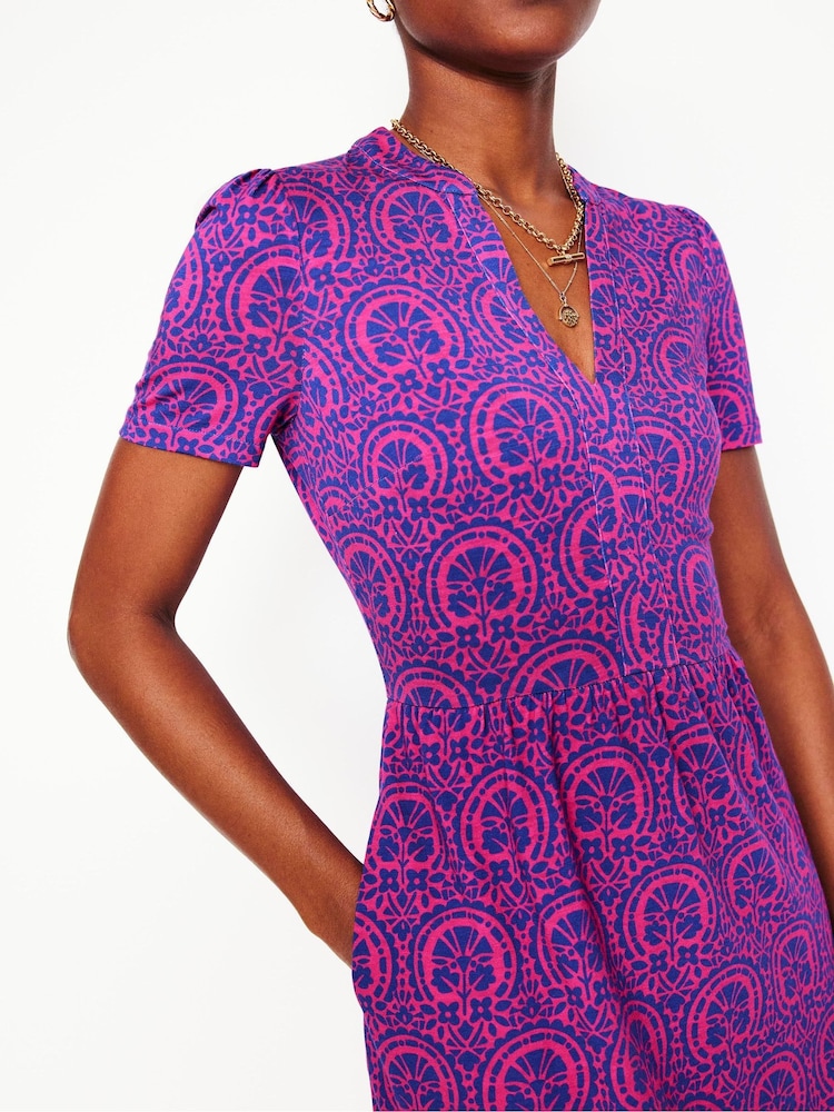 Boden Pink Naomi Short Sleeve Dress - Image 4 of 5
