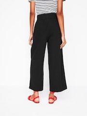 Boden Black Cropped Double Cloth 100% Cotton Trousers - Image 3 of 6