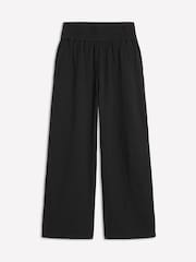 Boden Black Cropped Double Cloth 100% Cotton Trousers - Image 6 of 6