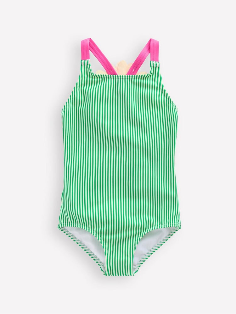 Boden Green Flower Brodie Appliqué Back Swimsuit - Image 2 of 3