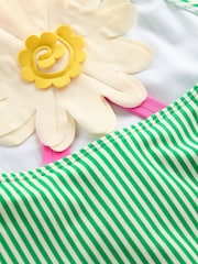 Boden Green Flower Brodie Appliqué Back Swimsuit - Image 3 of 3