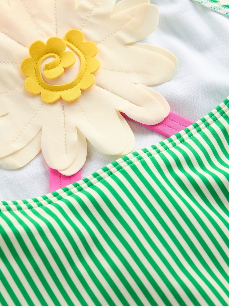 Boden Green Flower Brodie Appliqué Back Swimsuit - Image 3 of 3