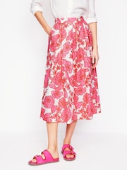 Boden Pink Verity 100% Linen Midi Skirt - Image 5 of 6