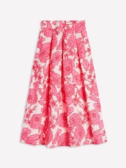 Boden Pink Verity 100% Linen Midi Skirt - Image 6 of 6