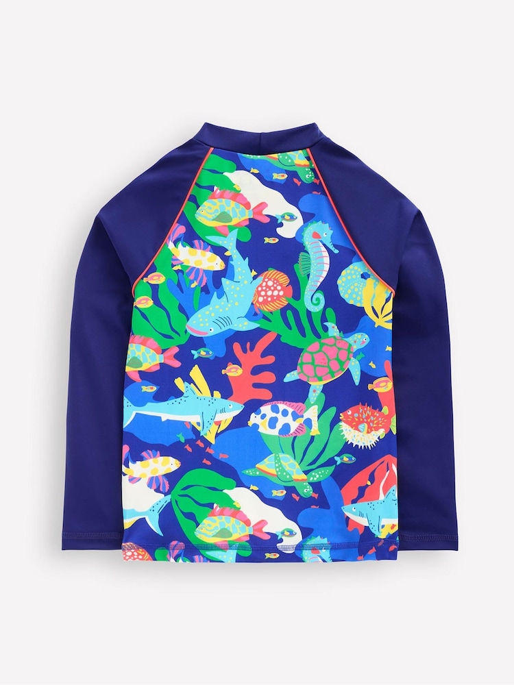 Boden Blue Sun Safe Fun Rash Vest - Image 2 of 3