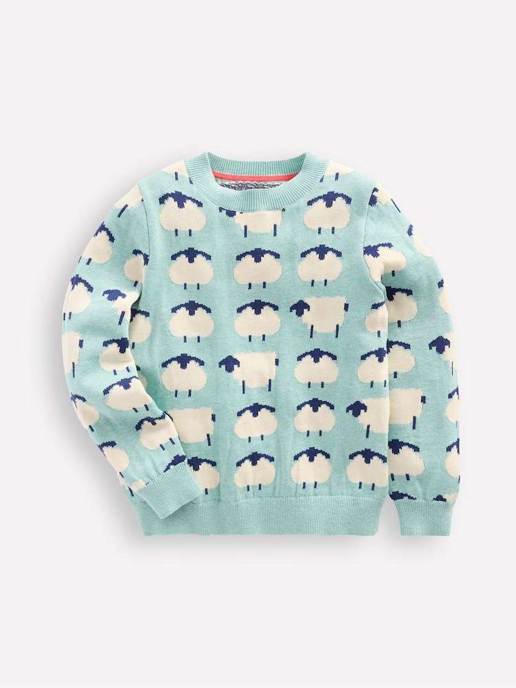 Boden Blue Novelty 100% Cotton Jumper - Image 1 of 4