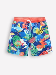 Boden Blue Reef Swim Shorts - Image 1 of 3