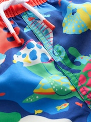 Boden Blue Reef Swim Shorts - Image 3 of 3