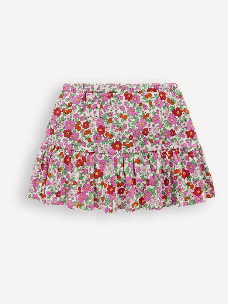 Boden Pink Tiered Jersey 100% Cotton Skort - Image 2 of 4