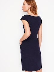 Boden Blue Florrie Broderie 100% Cotton Dress - Image 3 of 5