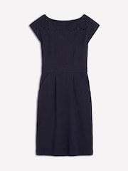 Boden Blue Florrie Broderie 100% Cotton Dress - Image 5 of 5