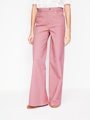 Boden Pink High Rise Wide Leg Jeans - Image 2 of 6