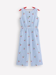Boden Blue Wide Leg 100% Cotton Jumpsuit - Image 2 of 3