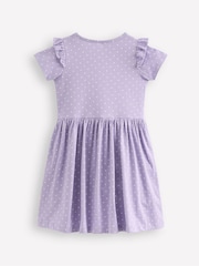 Boden Purple Cats Betty Jersey Appliqué 100% Cotton Dress - Image 2 of 3