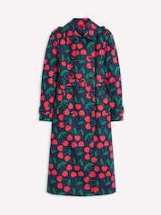 Boden Blue Cheltenham Trench 100% Cotton Coat - Image 7 of 7