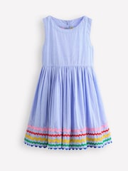 Boden Blue Harlow Back Detail Dress - Image 1 of 4