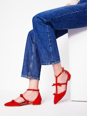 Boden Red Point Bow Mary Jane Shoes - Image 1 of 5